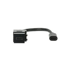 Zásuvka USB-C (keystone s kabelem), černá, 0229/13-500 ABB 2CKA000230A0498