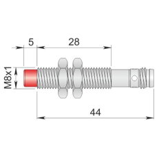 Válcový indukční senzor Atex plyn/prach AECO SI8-NE2 H1 AGD1