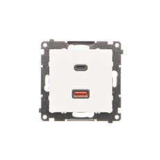 Nabíječka USB 2 násobná (přístroj s krytem), 1x USB typ C + 1x USB typ A, 30 W