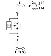 Kombinovaný svodič typ 1+2 FLT-SEC-P-T1-1C-440/35-FM PHOENIX CONTACT 2905987