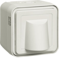 Zásuvka pro kabelový vývod, komplet., IP 55, Berker W.1, bílá, mat HAGER WNC155B