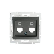 Adaptér datové zásuvky DOMO 2xRJ45 grafit 25933 Kanlux