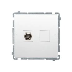 Anténní zásuvka jednoduchá typ F pro individuální instalace, bílá BMAF1.01/11