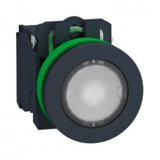 Ovadač stiskací prosvětlený zapuštěný s LED Bí 120 V AC SCHNEIDER XB5FW31G5