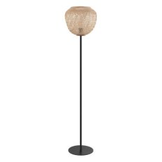 Stojací svítidlo DEMBLEBY 1xE27 přírodní/černá 40W IP20 EGLO 43264