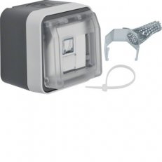 Zásuvka, datová, RJ 45, FTP, Cat.6e, IP55, W.1, sv. šedá, mat BERKER 14093505