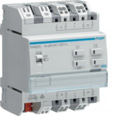 Spínaný žaluziový výstup KNX easy, 4-nás., 6A, 230V BERKER TXA624C