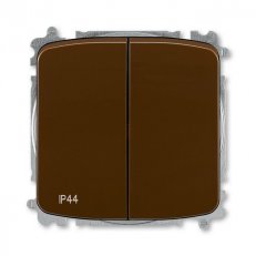 ABB Tango Přepínač sériový s krytem řaz. 5 IP44 bezšroubový hnědá 3559A-A05940 H