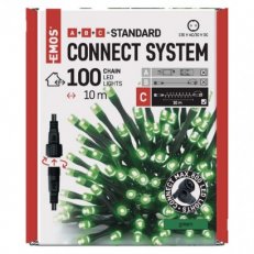 Standard LED spojovací vánoční řetěz, 10 m, venkovní i vnitřní, zelená D1AG01