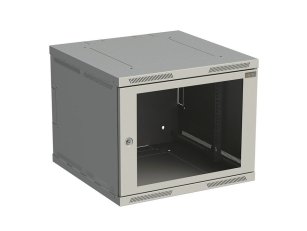 Rozvaděč nástěnný SENSA 9U 600mm, dveře sklo, RAL 7035 SOLARIX 83000283