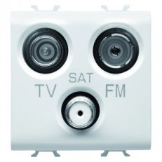 Gewiss GW10382 CHORUS Zásuvka TV+FM+SAT 2M, bílá