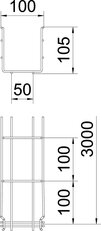 OBO GRM 105 100 A4 Mřížový žlab GRM 105x100x3000 Ušlechtilá ocel