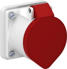 OBO CEE-32A Zástrčkové zařízení, 3 pólový+N+PE 400 V 32 A, 75x75x72