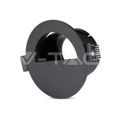 GU10 Fitting Half Circle Black + Black,