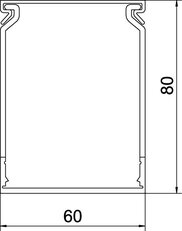 OBO CABLIX 8060 S Propojovací kanál CABLIX 80x60x2000 kamenná šeď