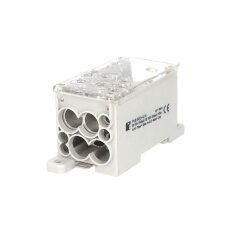 Blok pro rozdělení fází PVB 500-4/4 1pól. AL/CU 500A 690V šedý na DIN 1004082