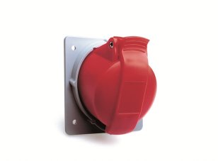 ABB Zásuvka vestavná šikmá 5p. 16 A IP44 6 h šedá-červená 416RAM6