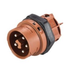 vidlice vestavná RST mini, 5-pól, hnědá/černá WIELAND 46.052.5050.4