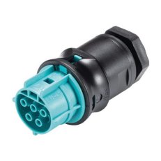 zásuvka vestavná gesis RST, 5-pól, M20, šroubové svorky, modrá