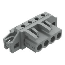 Pružinová svorkovnice THT úhlová 5 mm šedá 4pól. WAGO 232-234/031-000