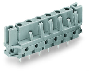Pružinová svorkovnice THT rovná 7,5 mm šedá 12pól. WAGO 232-742/047-000