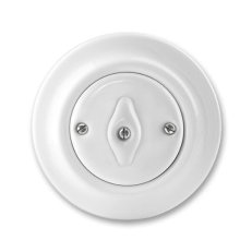 DECENTO Přepínač střídavý otočný bílá-porcelán ABB 3560K-C06345