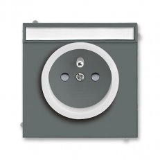 ABB NEO Zásuvka s ochr. kolíkem s clonkami grafitová/ledová bílá 5519M-A02352 61