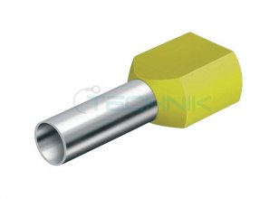 DD 1,0-8 žlutá Dutinka dvojitá,průřez 2x1,0mm2/délka 8mm,dle DIN46228