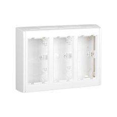 Nástěnná krabice s bočními víky CIMA PRO 6×K45 čistě bílá KONTAKT SIMON SBC300/9