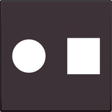 Středový kryt datazásuvky TV+RJ45-DARK BROWN NIKO 124-65702