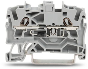 Svorka pro moduly, 2 vodiče, S diodou 1N4007, Šedá WAGO 2202-1211/1000-410