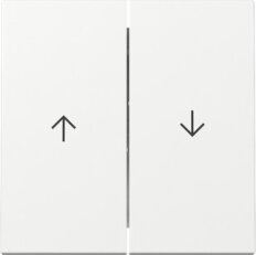 Dvojitá kolébka, symbol šipky System 55 čistě bílá GIRA 329403