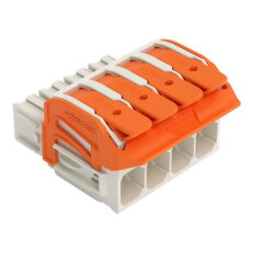 1vodičová pružinová svorkovnice, Páčka, Push-in CAGE CLAMP, Světle šedá