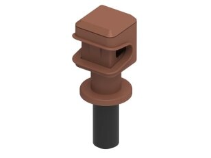 Držák vedení d8mm s pryžovým těsněním na plech, drát 8mm, cihlový, plast 310818