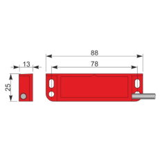 Bezpečnostní magnetický senzor AECO SMS88-P5 NO+2NC CR LC5