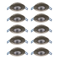 Vestavné svítidlo GEDREZ SET 10XLED-CCT d90 14,9W IP20 matný nikl  EGLO 300196