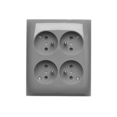 Zásuvka silová 4 násobná (přístroj s kry