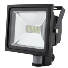LED reflektor Classic PIR SMD 30W černý, 5500K, 2700lm FK TECHNICS 4738297
