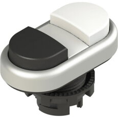 Dvojité tlačítko d22mm, plast, chrom, IP67 PIZZATO E21PDBL90221
