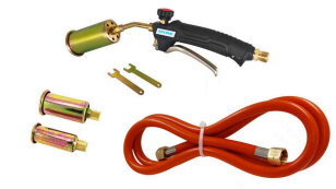 Plynová opalovací souprava 9-56 kW + trysky 25, 35, 50 mm + hadice 1,5 m