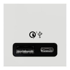 NOVÁ UNICA Dvojitý nabíjecí USB konektor A+C 18W, 2.4A, 2M, Bílý