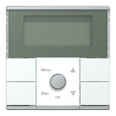 Časovač, Merten System M, s displejem, aluminium, matný plast MEG5754-0460