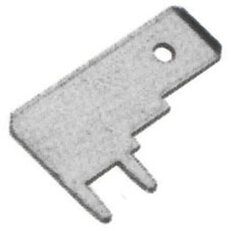 LUC 68 Letovací plochý kolík zahnutý cínovaný 6,3x0,8mm