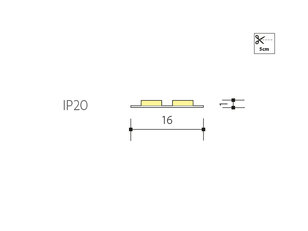 LED PÁSEK CW 24V 28,8W 16mm IP20 6030 studená bílá PANLUX PN13200007