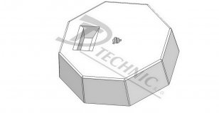Pod-bet - D 240 + klín Podstavec betonový JP - d240 mm - s klínem 100162