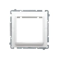 Adaptér pro montáž standardu 45×45 mm, montáž do krabice - drápky a šrouby bílá