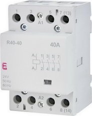 Modulární stykač R 40-40 24V, 4p, 3M, kontakty 4xNO,40A, 24V AC ETI 002463411