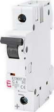 Jistič ETIMAT 10-DC 1p C4 6kA ETI 002137710