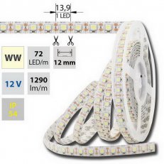 LED pásek SMD5050 WW, 72LED/m, IP54, 5m, 12V, 17,3 W/m