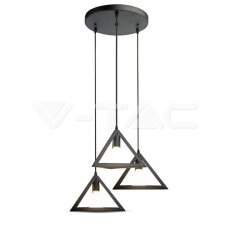 Závěsné svítidlo V-TAC Trio Geometric Black E27 With Black Canopy VT-7144